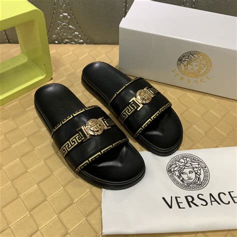 ciabatta versace uomo|Men's Versace Designer Sandals & Slides .